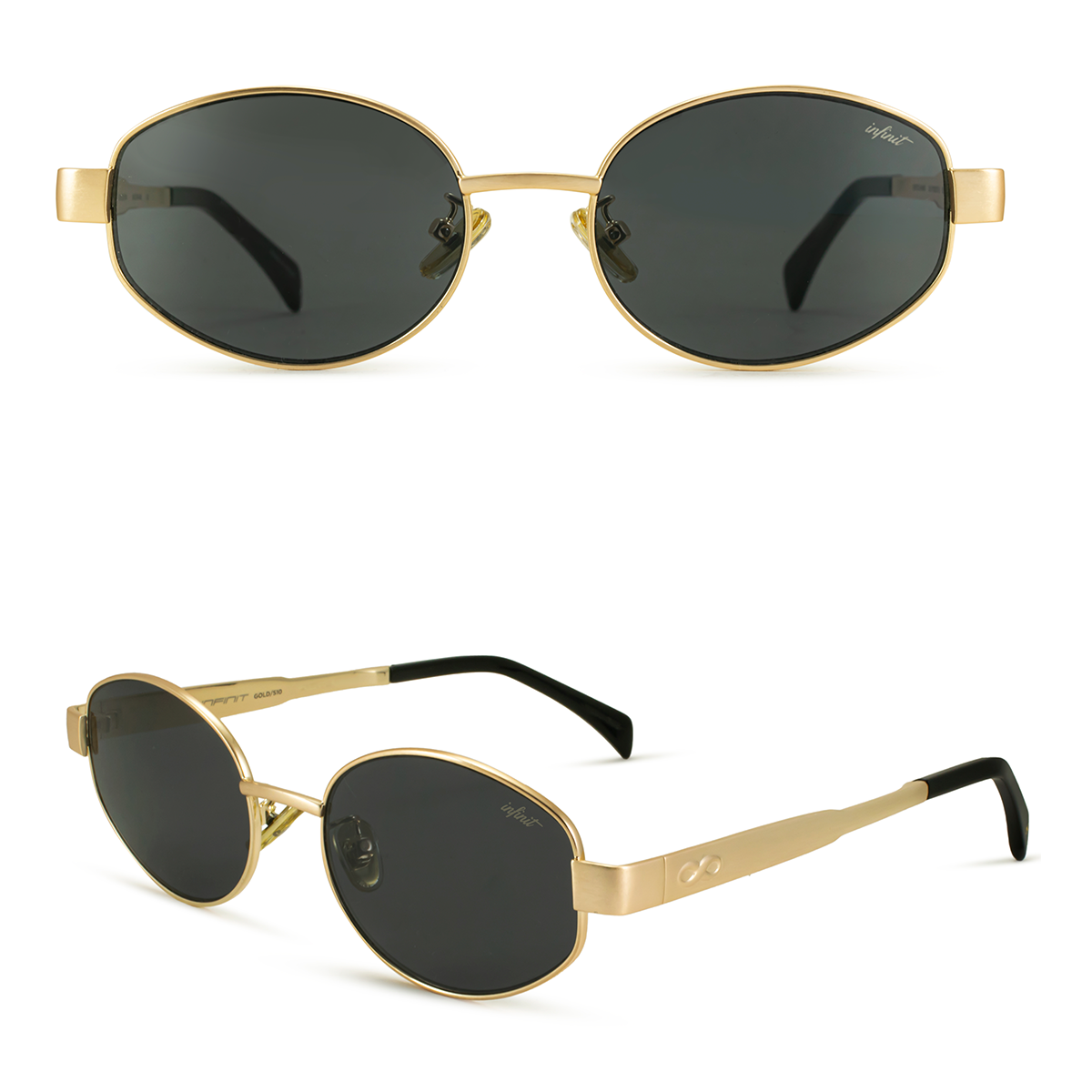 Lentes Ovalados Metal De Sol - INFINIT Eyewear