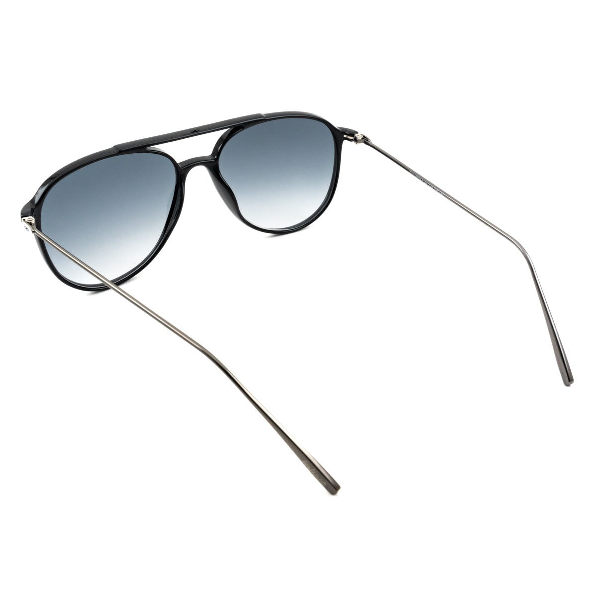 Anteojos De Sol Airplane Negro Brillo Lente Azul Degrade