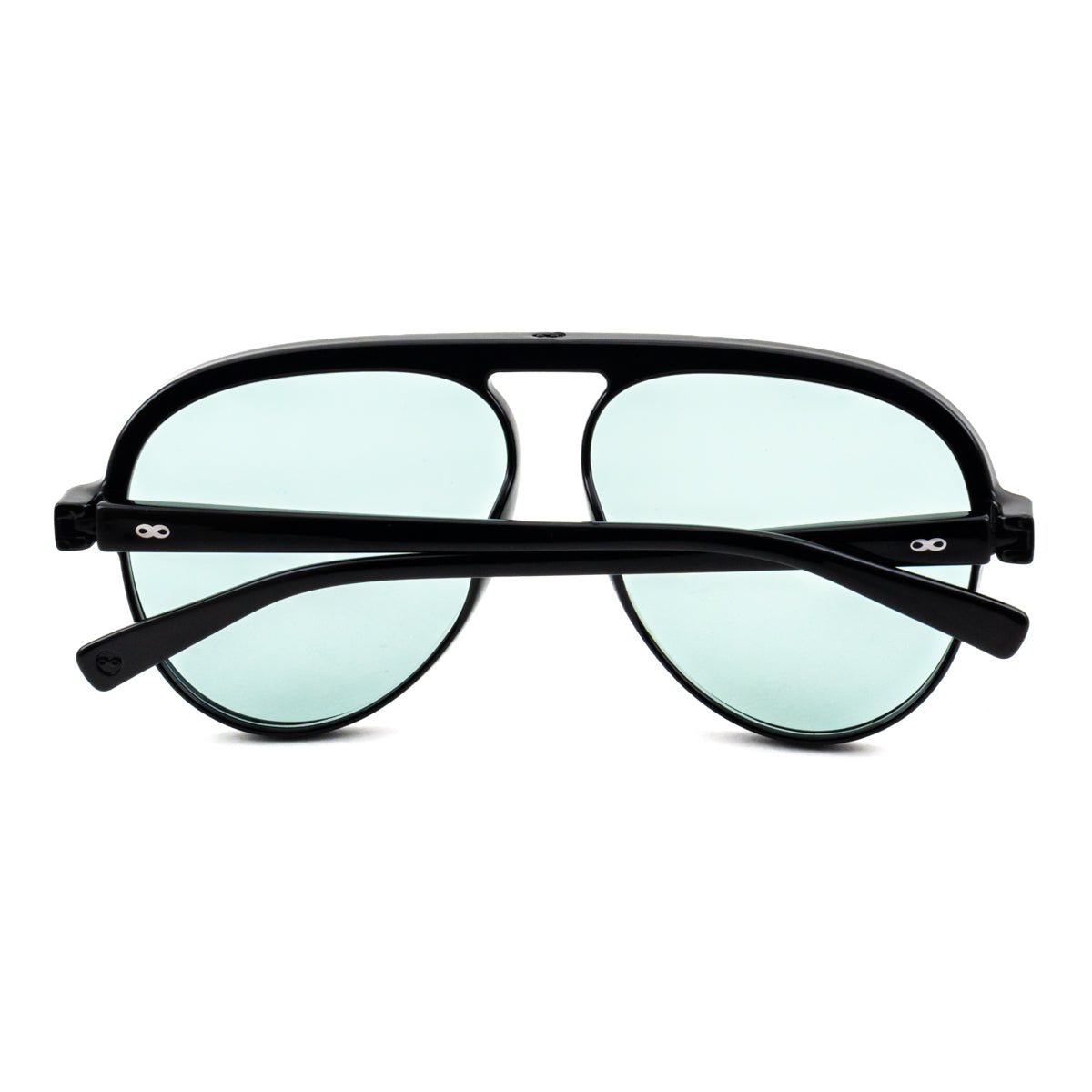 Paris Negro Brillo Lente Turquesa