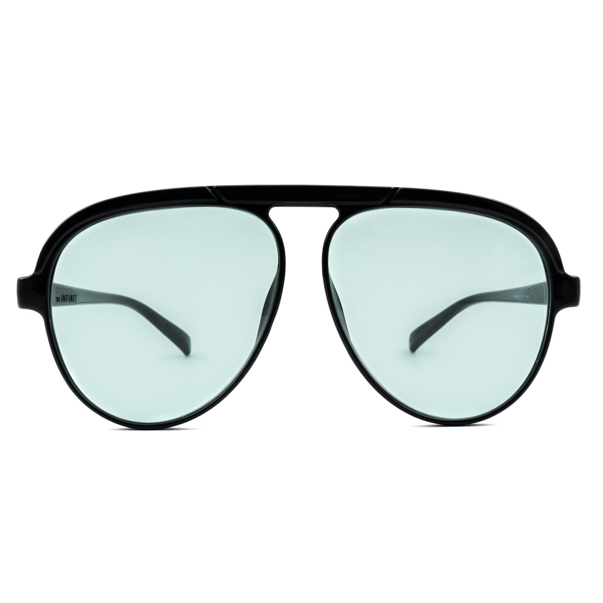 Paris Negro Brillo Lente Turquesa