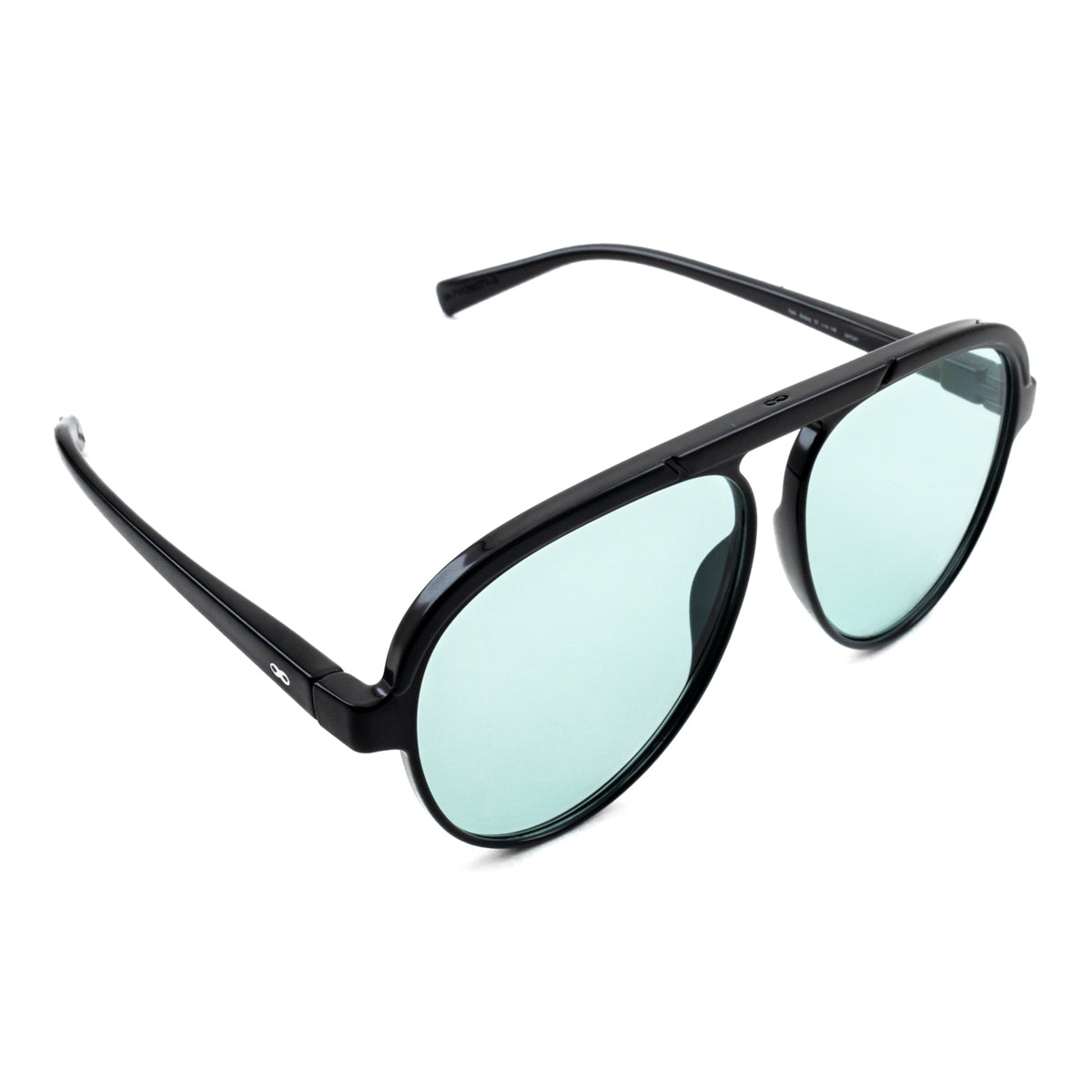 Paris Negro Brillo Lente Turquesa