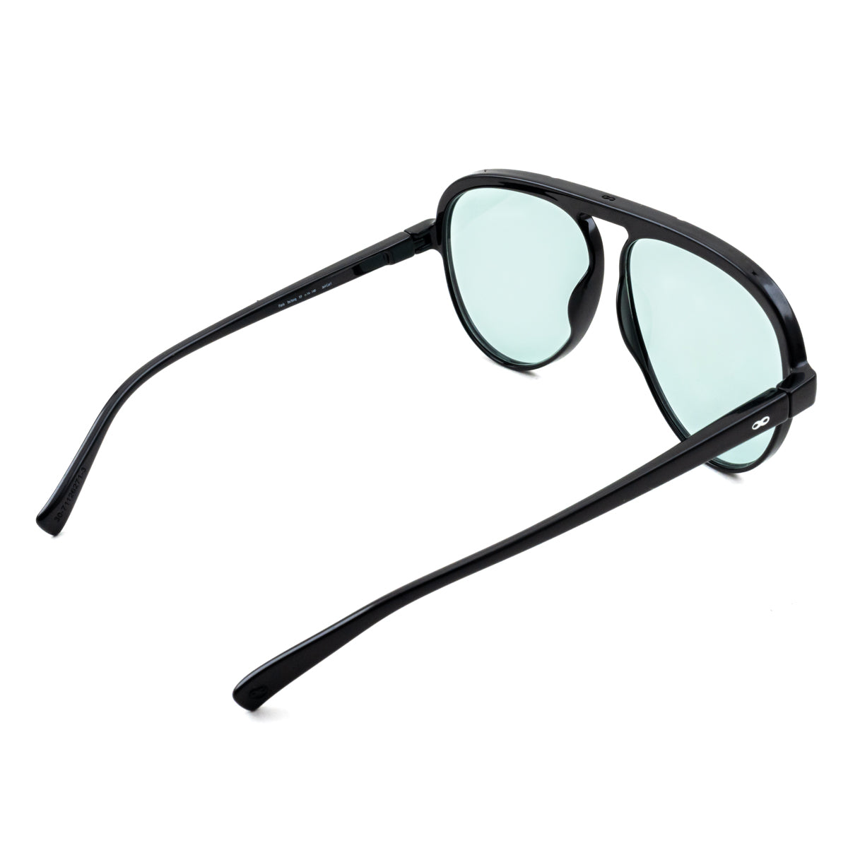 Paris Negro Brillo Lente Turquesa