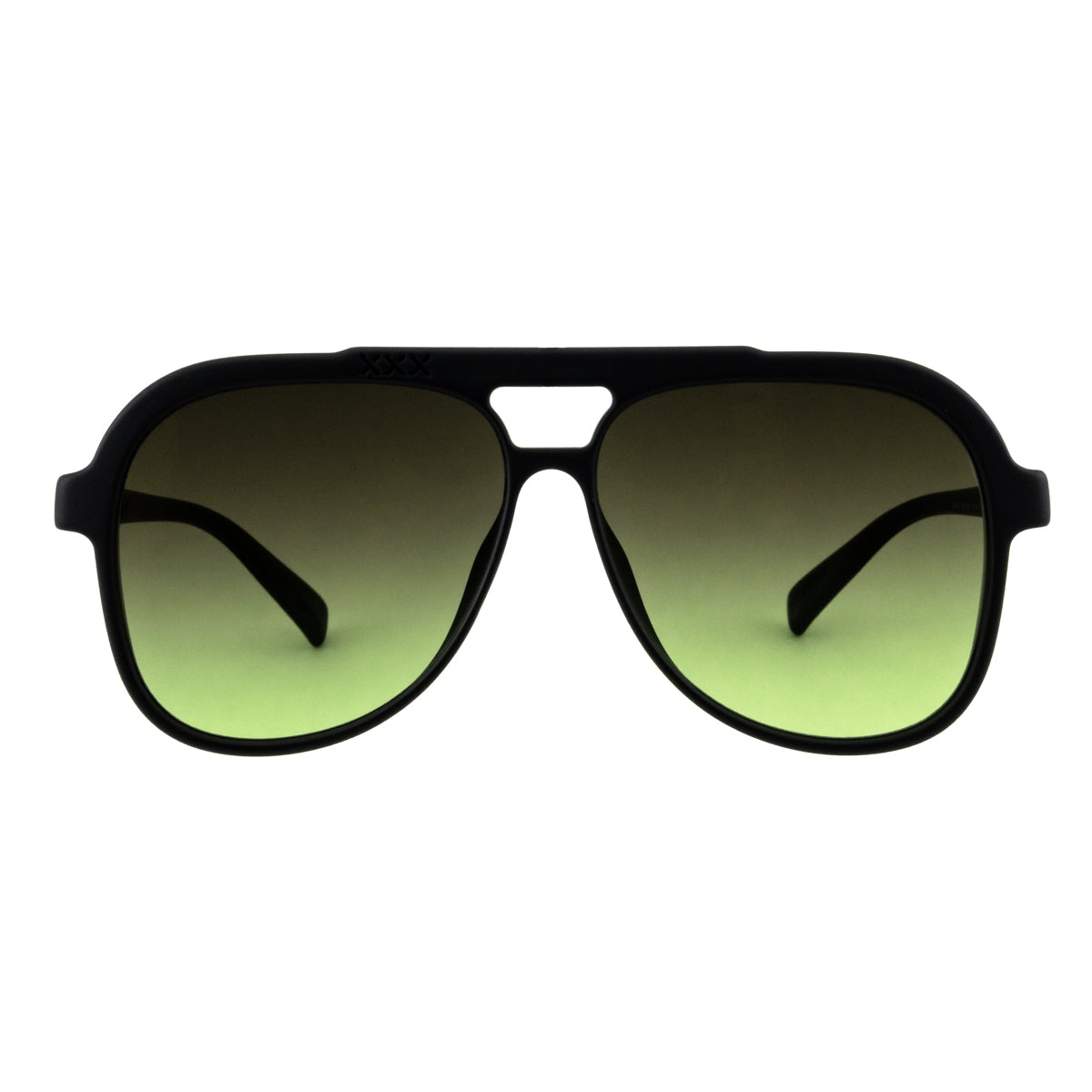 Triple Xxx Negro Mate Lente Verde Musgo