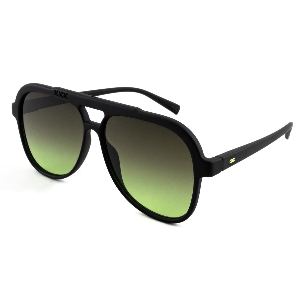 Triple Xxx Negro Mate Lente Verde Musgo