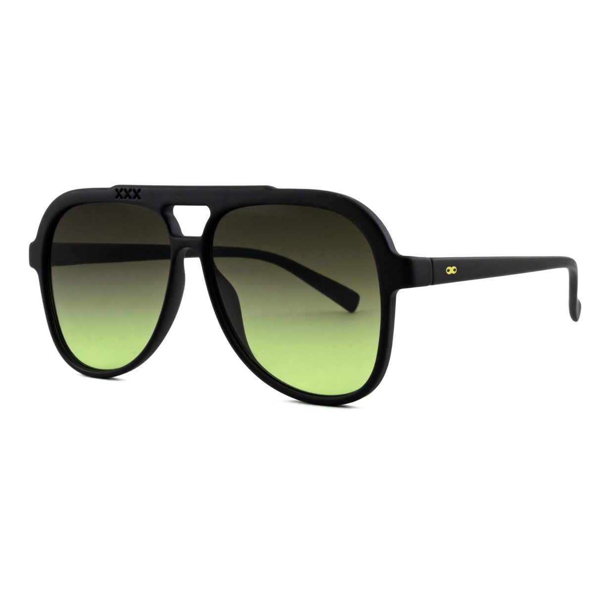 Triple Xxx Negro Mate Lente Verde Musgo