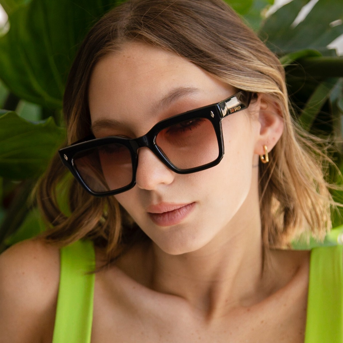 Jacobs Negro Brillo Lente Marron Degrade Eco Sustentable