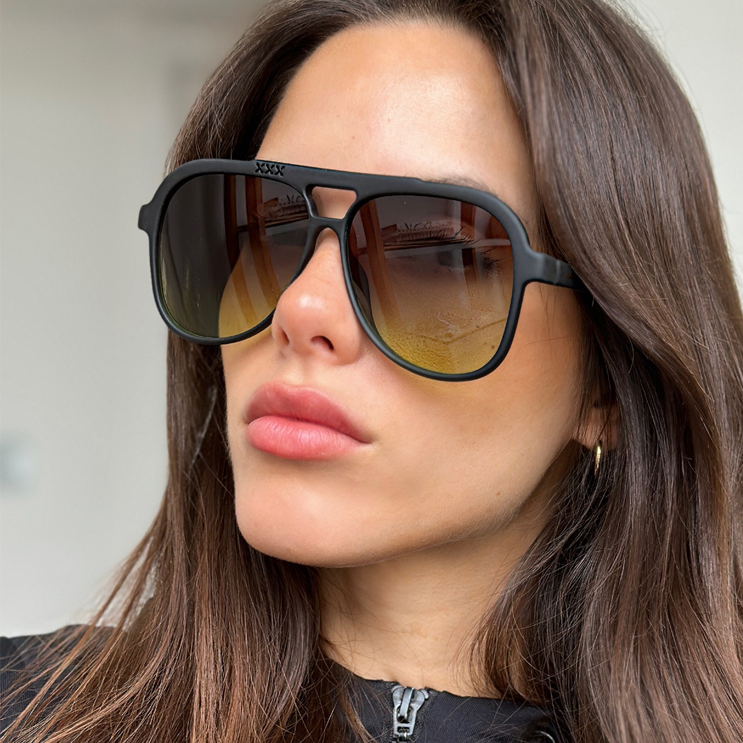 Triple Xxx Negro Mate Lente Verde Musgo