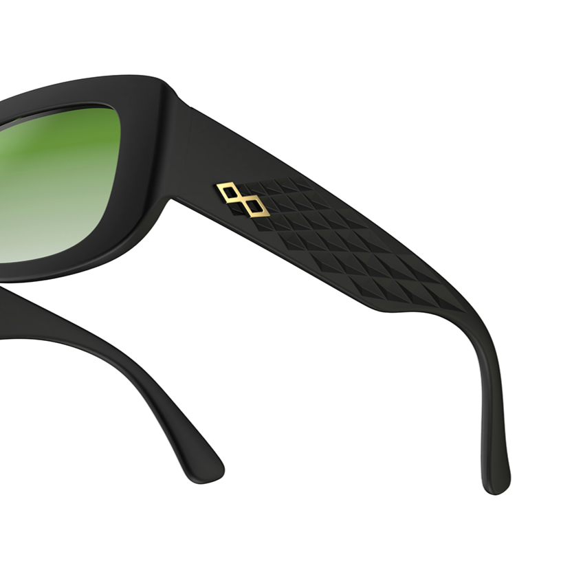 New York 3D Negro Mate Lente Oliva Degrade