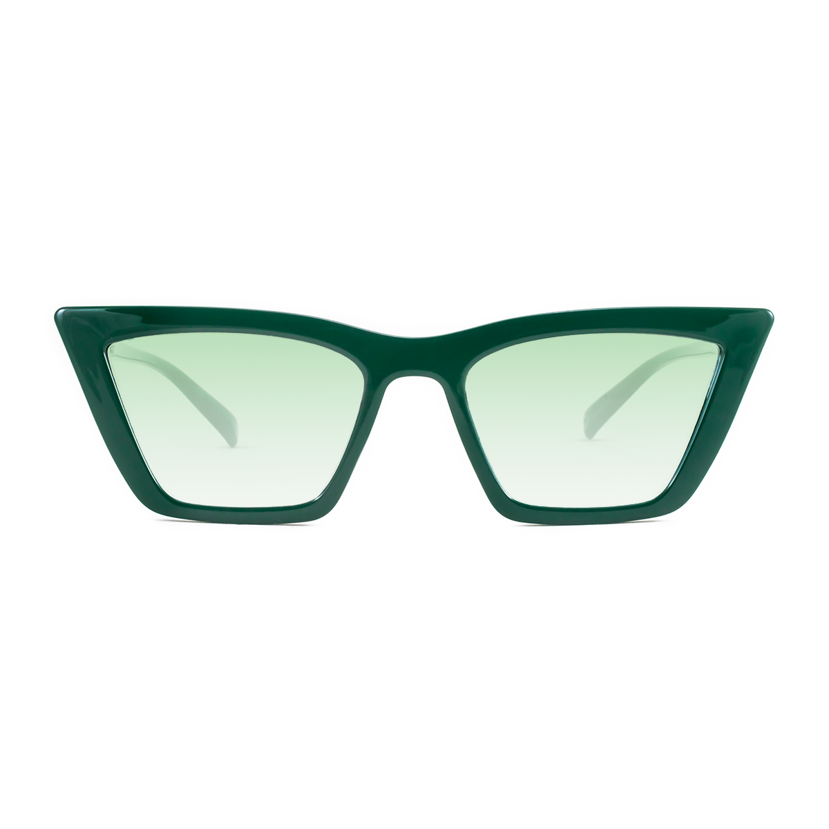 Anteojos De Sol Frida Verde Bottega Lente Verde Degrade Infinit