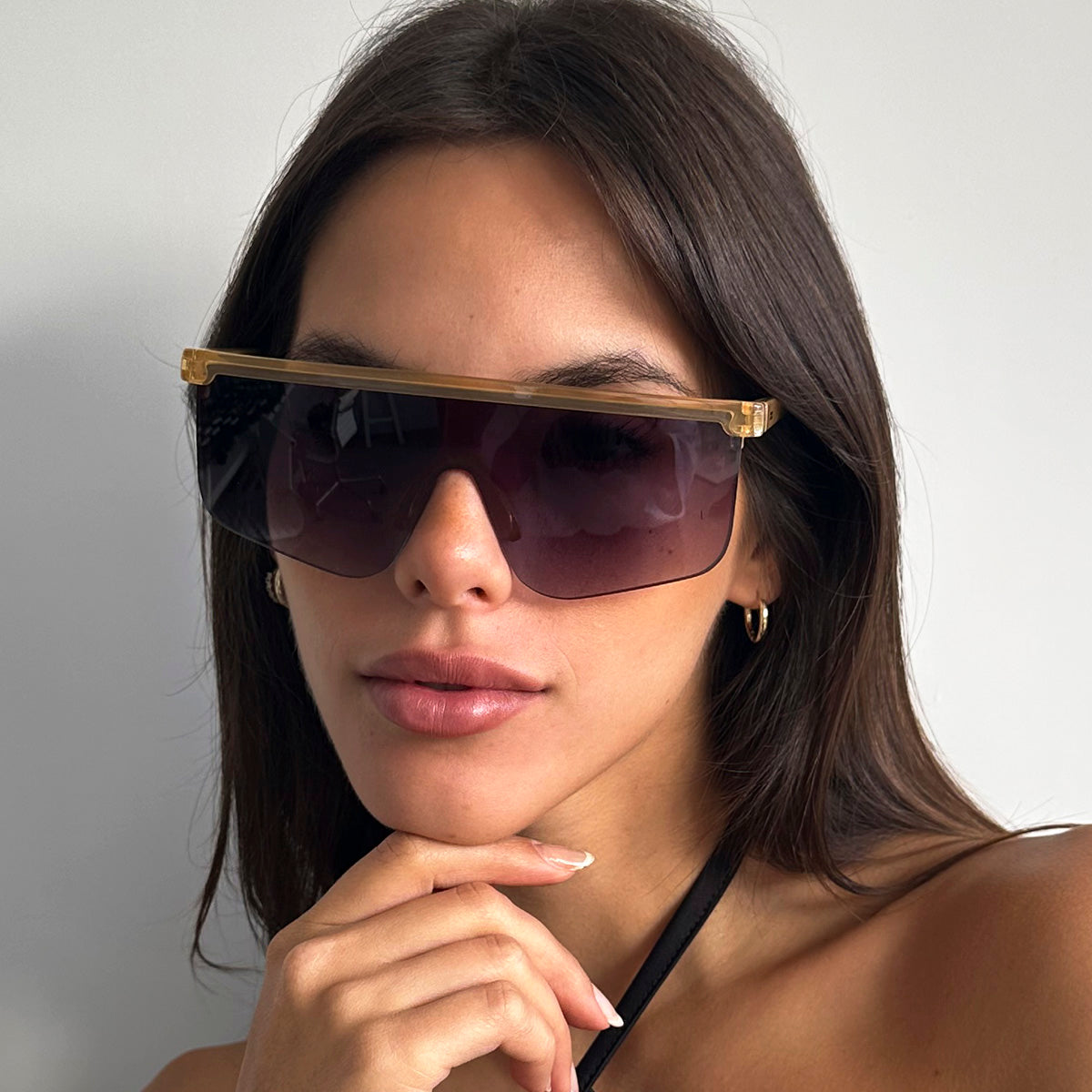 Anteojos De Sol Hong Kong Honey Lente Gris Degrade By Pampita