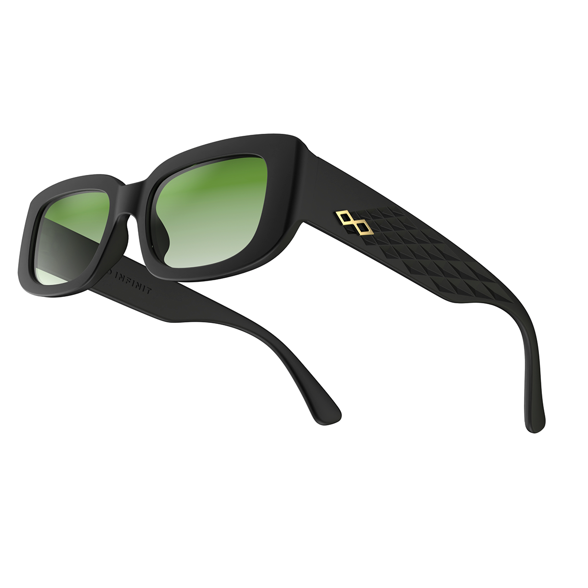 New York 3D Negro Mate Lente Oliva Degrade