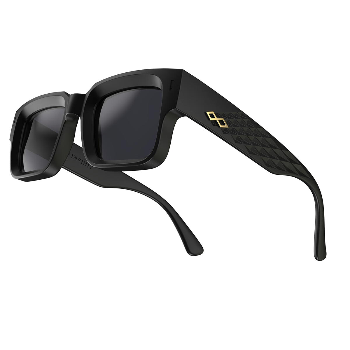 Anteojos De Sol Exclamation 3D Negro Mate Lente Gris Edicion Limitada
