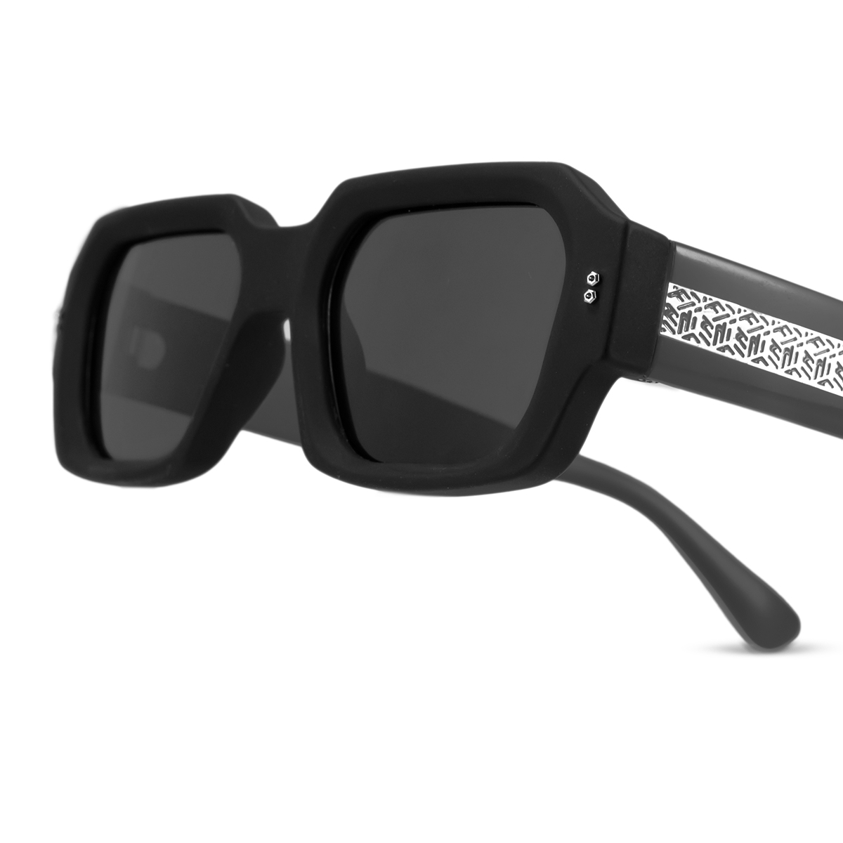 Anteojos De Sol Bronx Premium Series Negro Mate Lente Gris Polarizado
