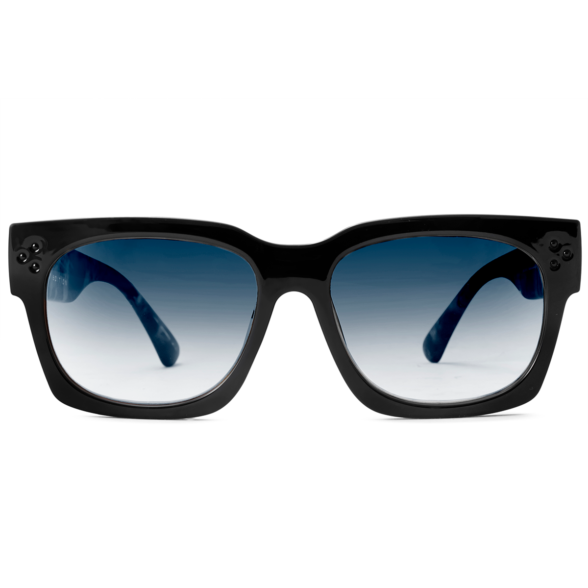 Platon 3D Negro Brillo Carey Lente Azul Degrade