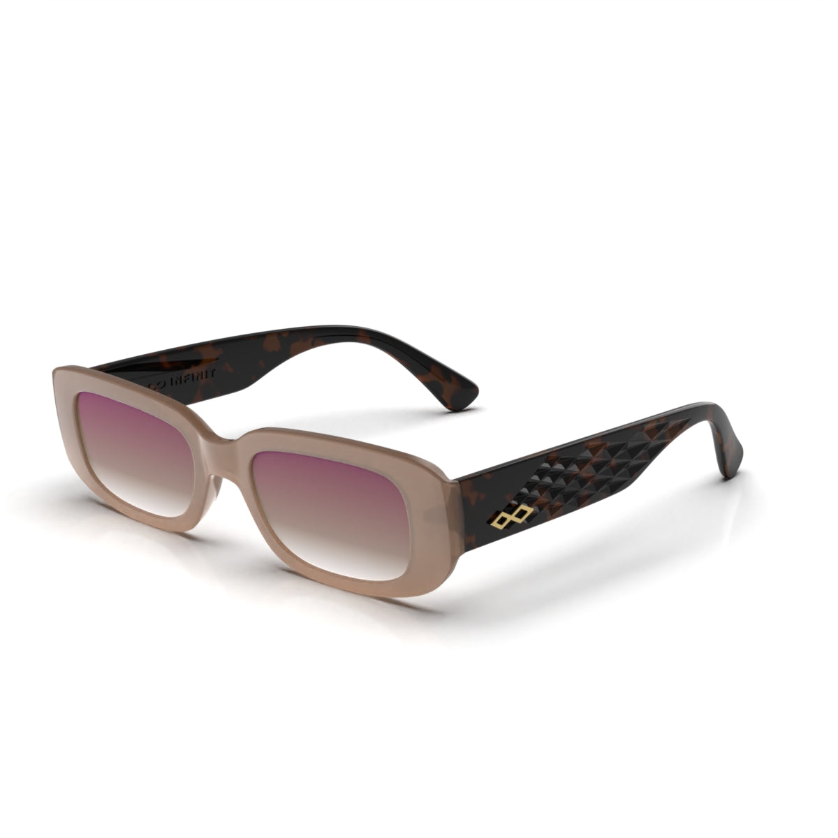 New York 3D Milky Brown Carey Lente Marron Suave Espejada Rosa Degrade