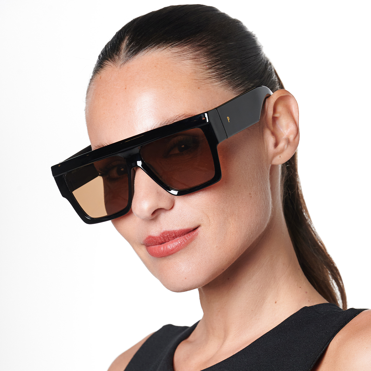 Ibiza Negro Brillo Lente Marron By Pampita