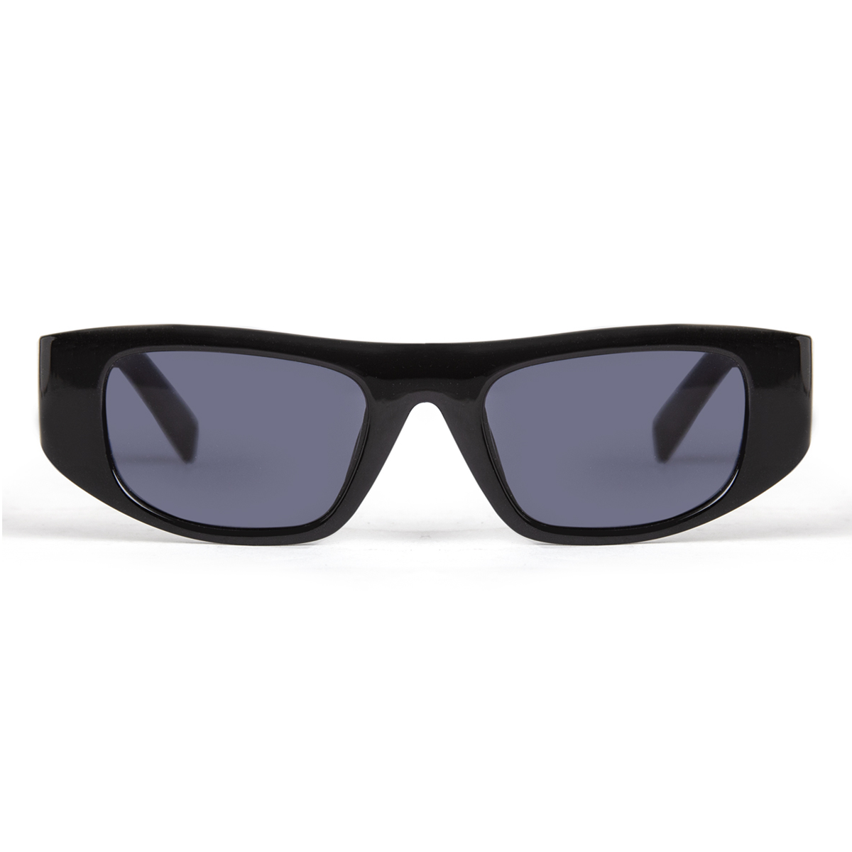 Anteojos De Sol V8 Negro Brillo Lente Gris