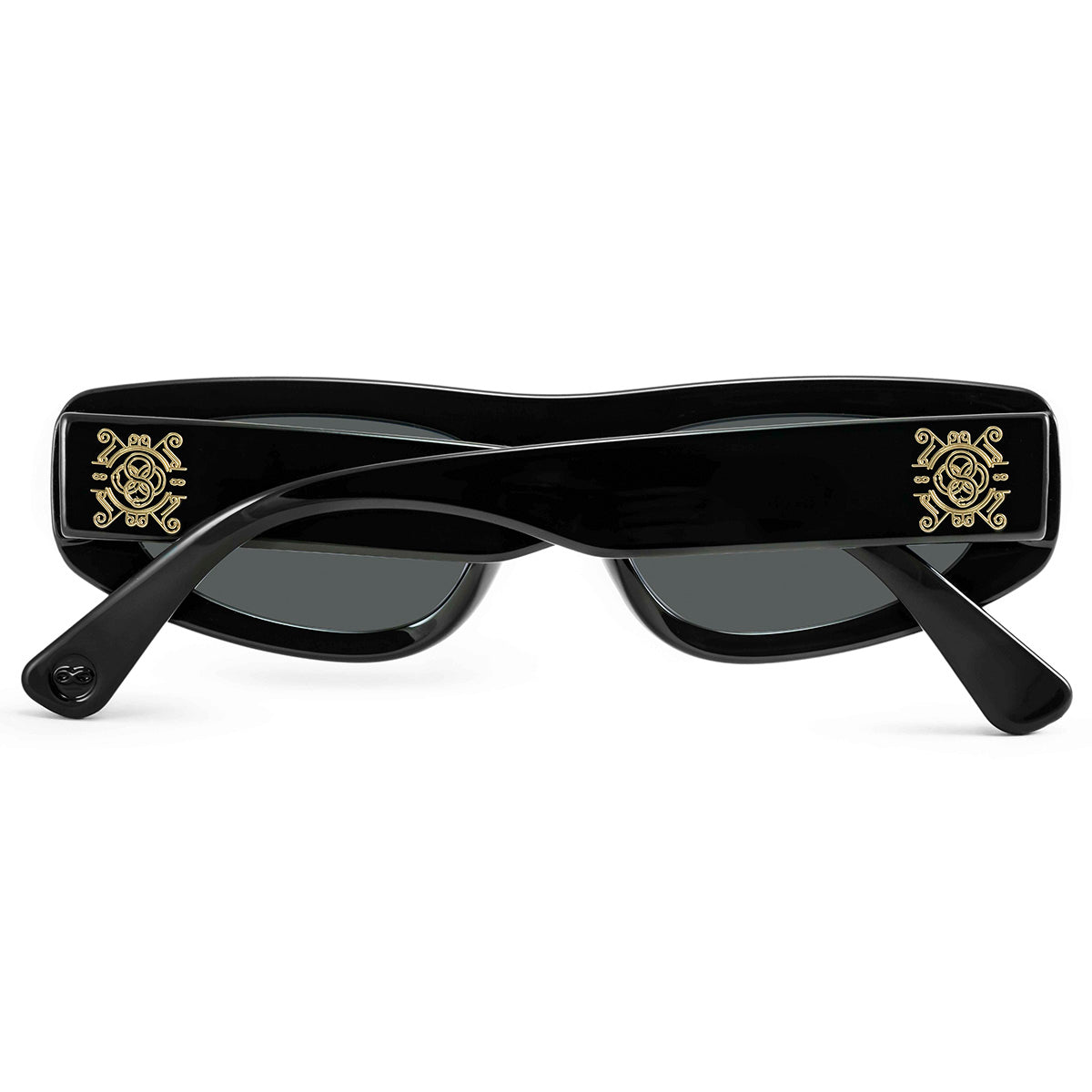 Anteojos De Sol Shanghai Negro Brillo Lente Gris Snake Edicion Limitada