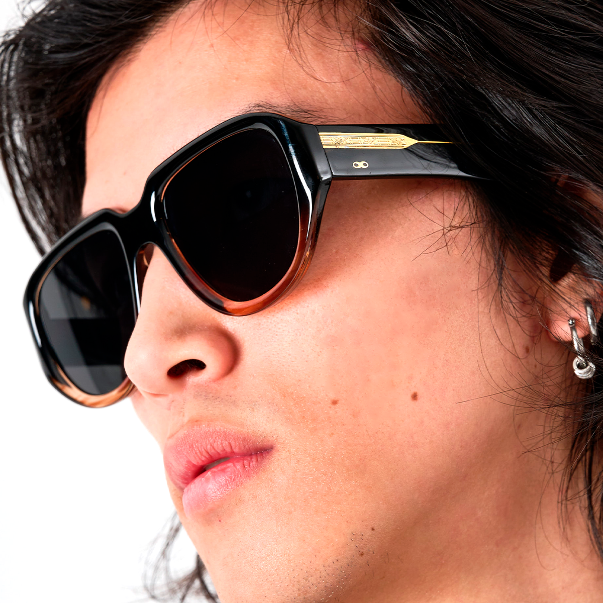 Monza Negro Tostado Lente Gris