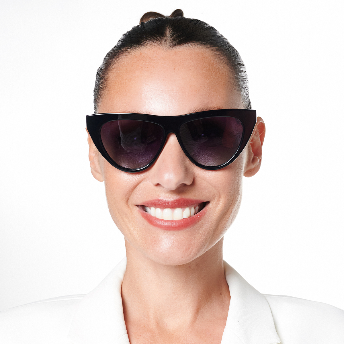 Metz Negro Brillo Lente Gris Degrade By Pampita