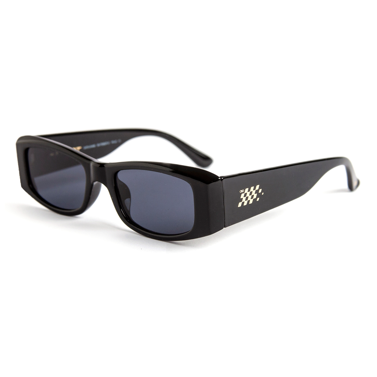 V12 Negro Brillo Lente Gris