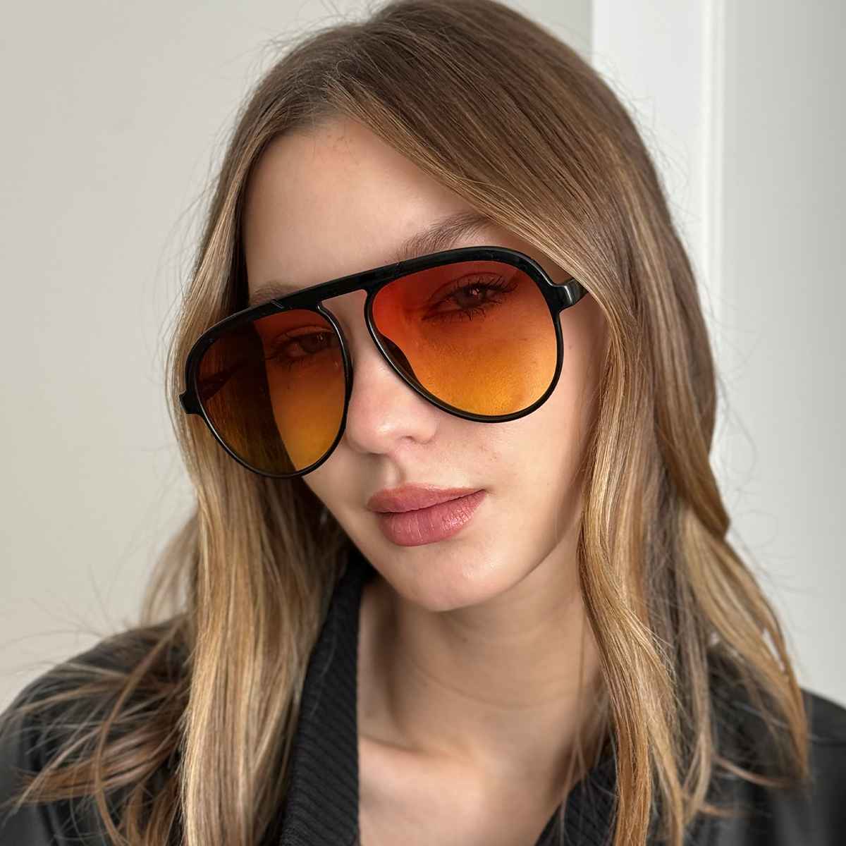 Paris Metal Negro Brillo Lente Sunset Degrade