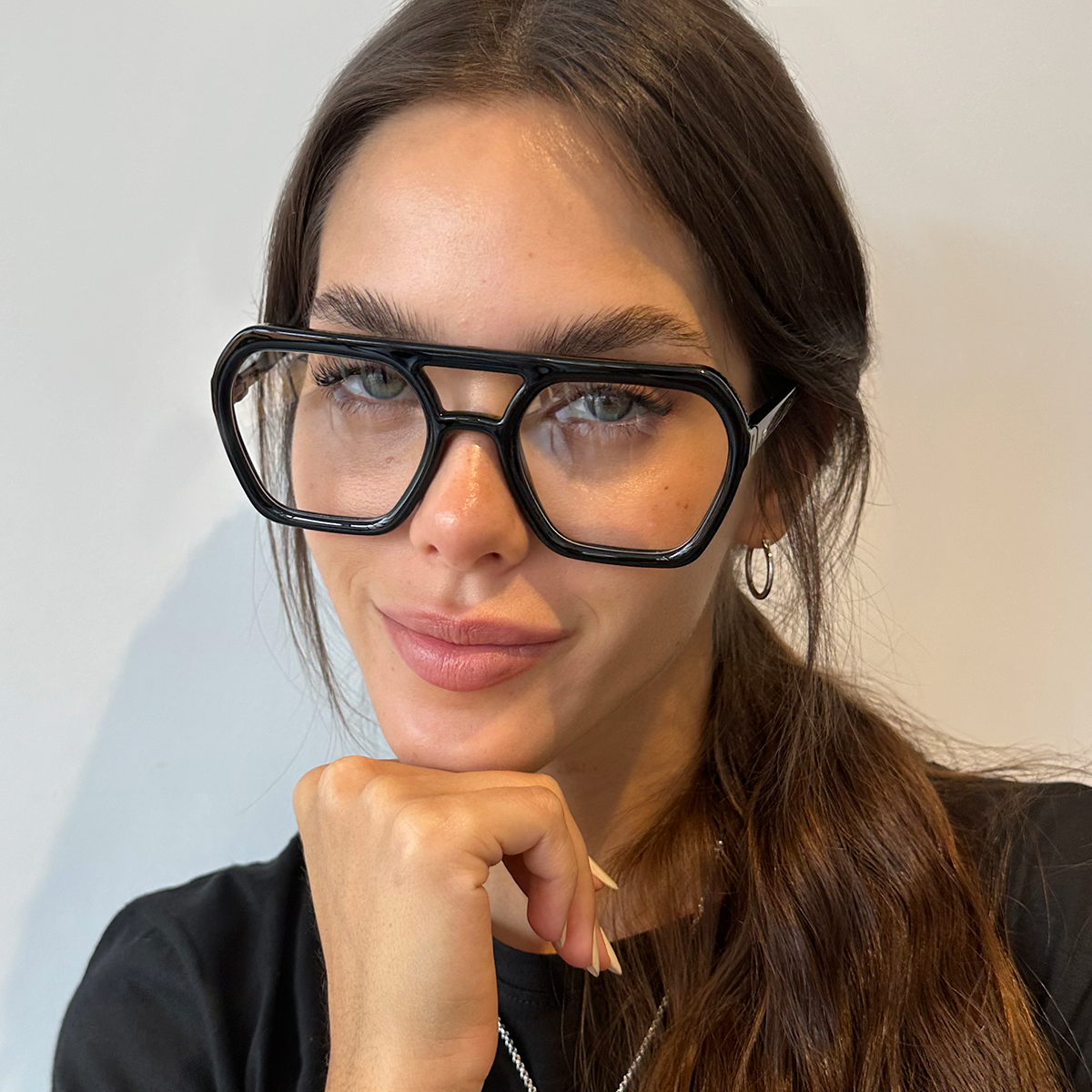 Anteojos Filtro Luz Azul Lyon Negro Brillo