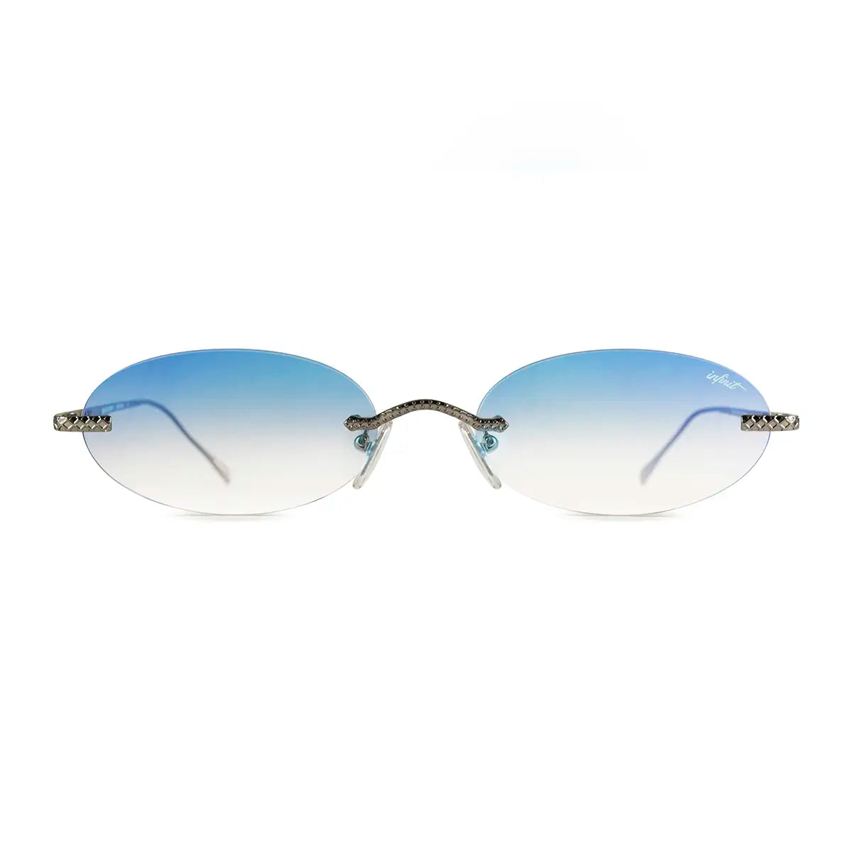 Aero Quo Gris Lente Suave Espejada Azul Degrade