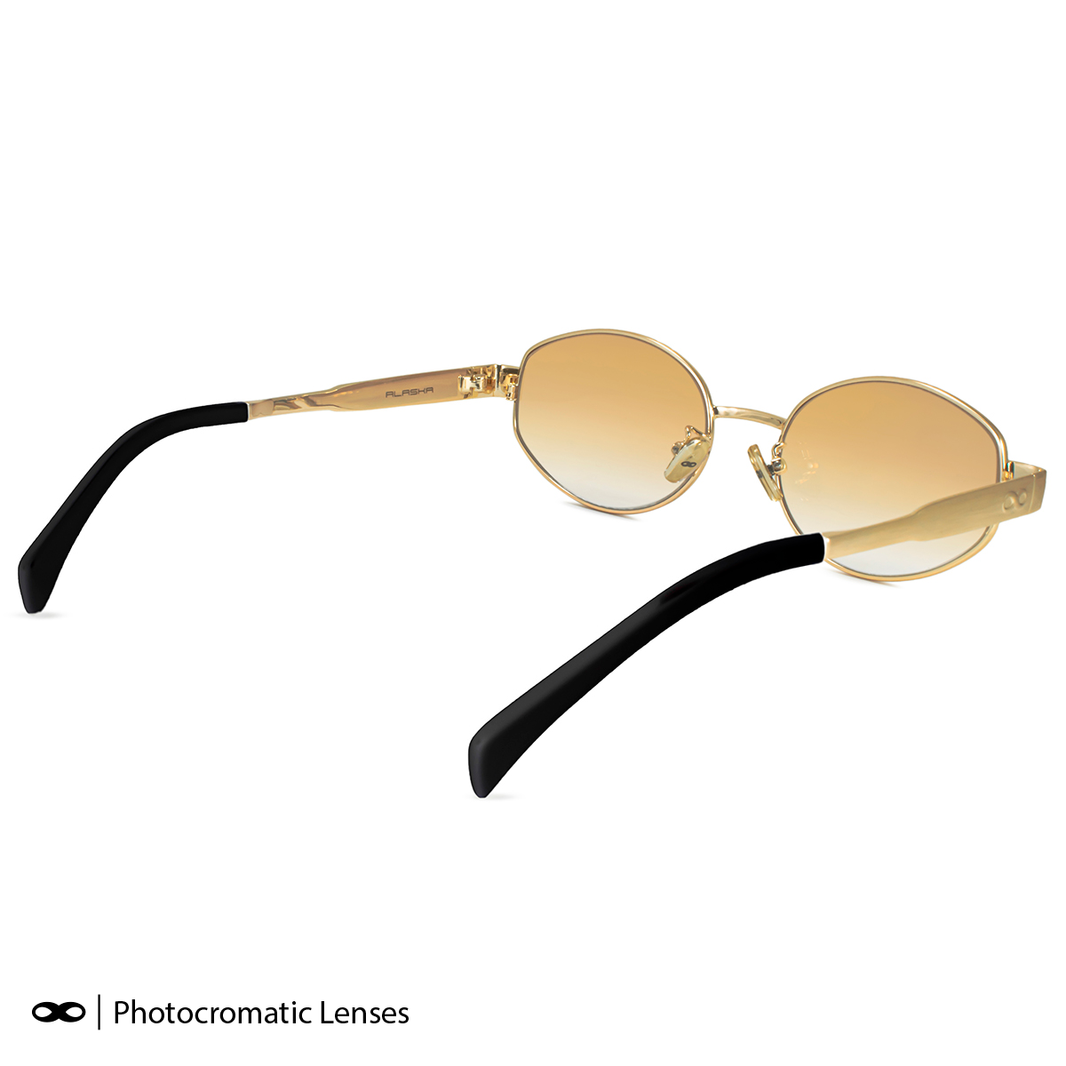 Anteojos Fotocromaticos Alaska Dorado Lente Dorada Suave Espejada
