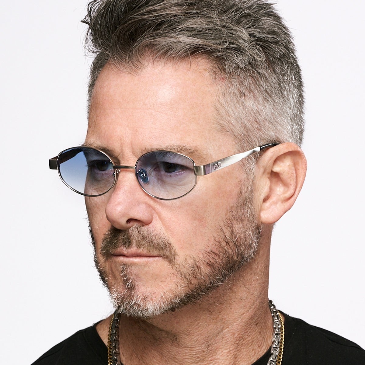 Anteojos Fotocromaticos Alaska Plateado Lente Azul Suave Espejada