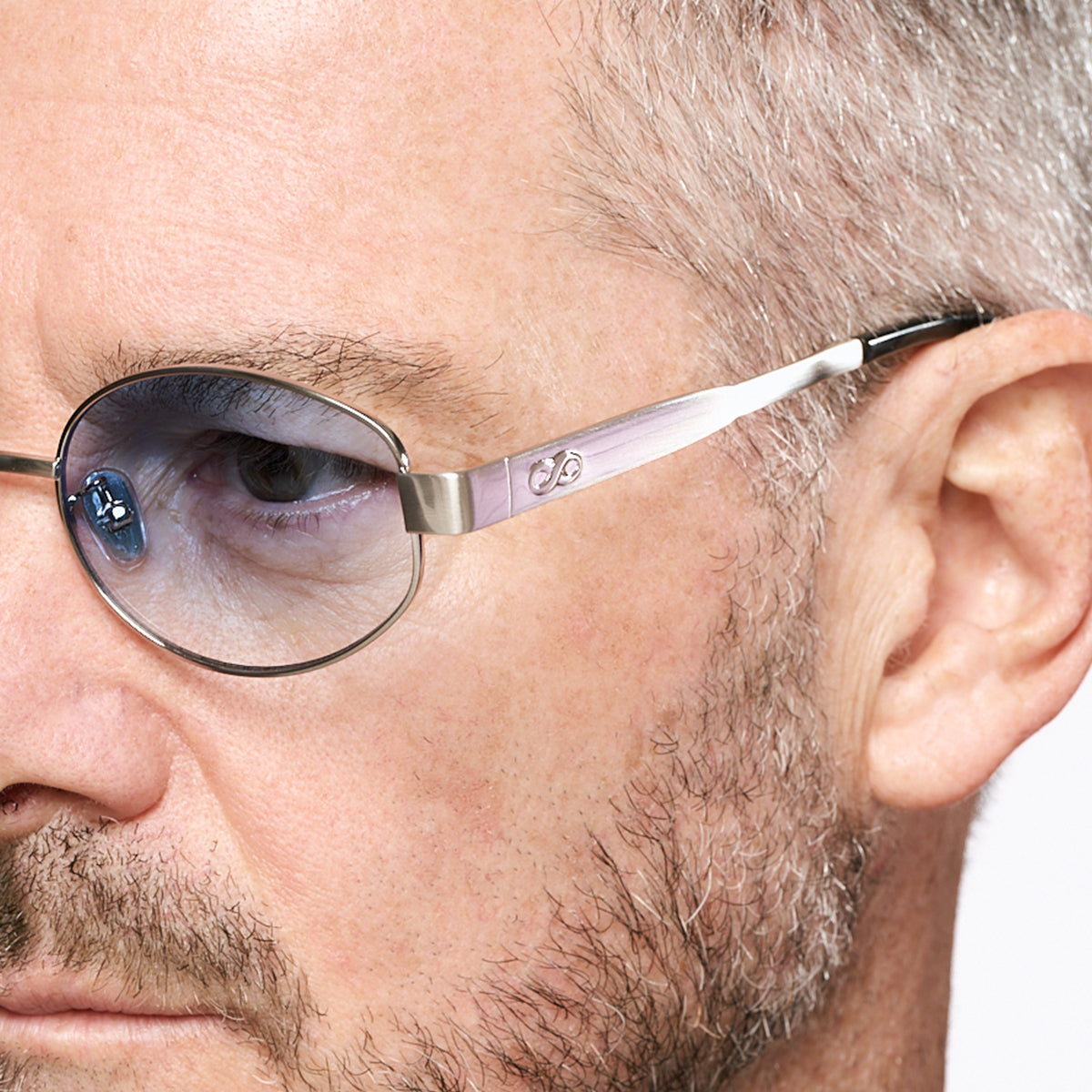 Anteojos Fotocromaticos Alaska Plateado Lente Azul Suave Espejada