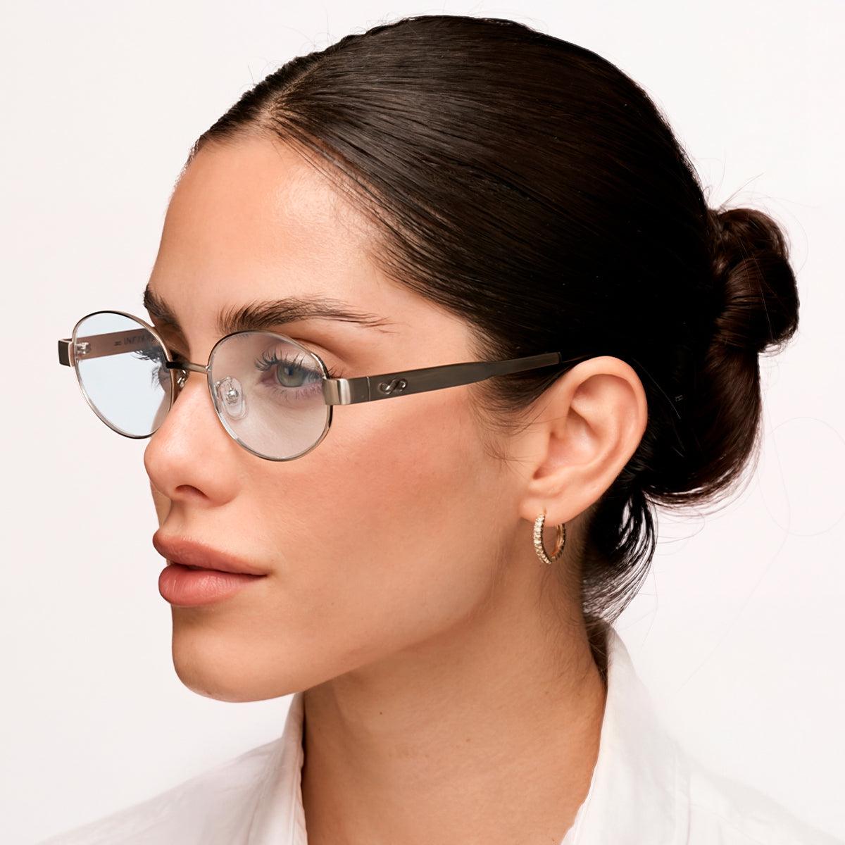Anteojos Fotocromaticos Alaska Plateado Lente Turquesa | Vista 3 | Infinit Eyewear