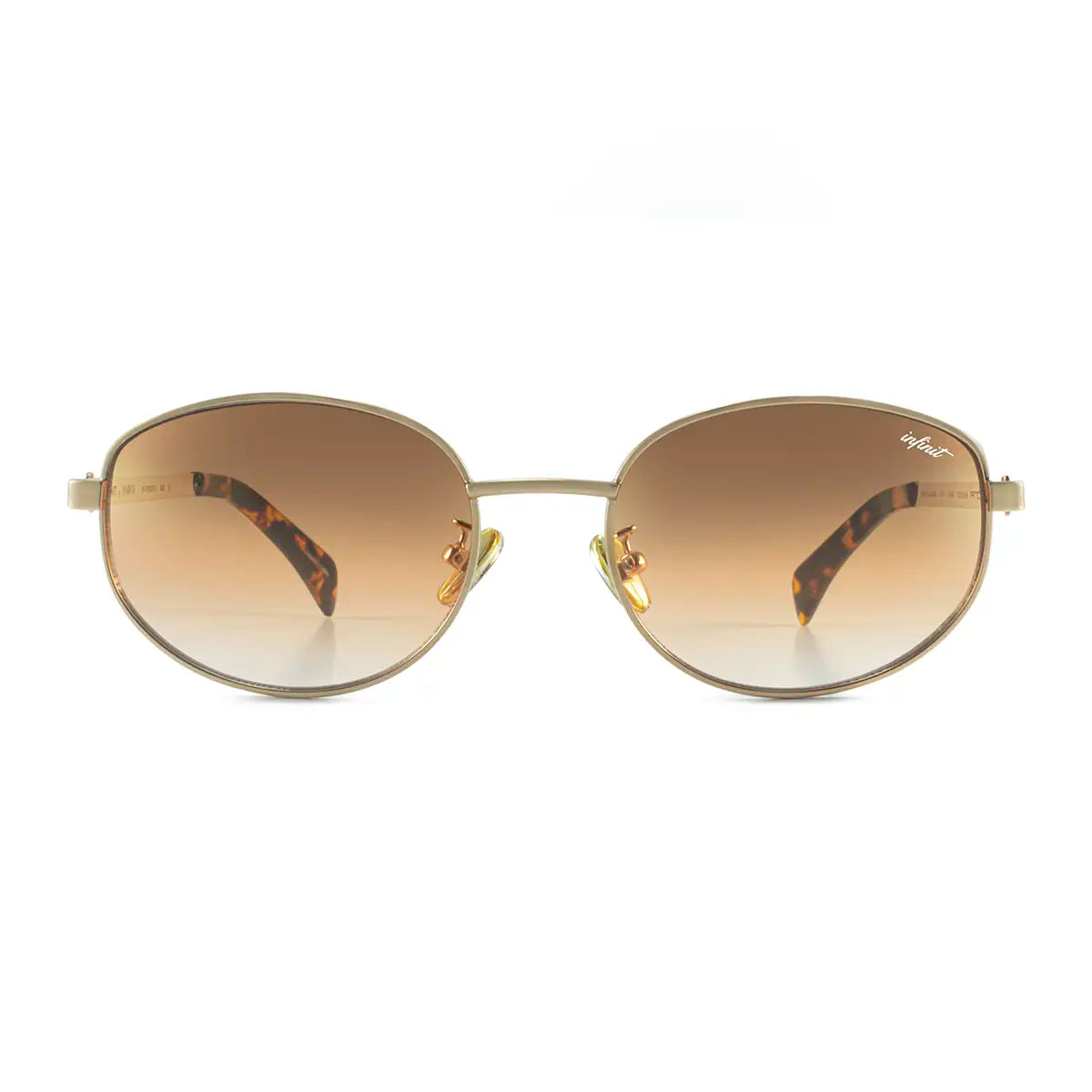 Anteojos De Sol Anglet Dorado Lente Suave Espejada Naranja By