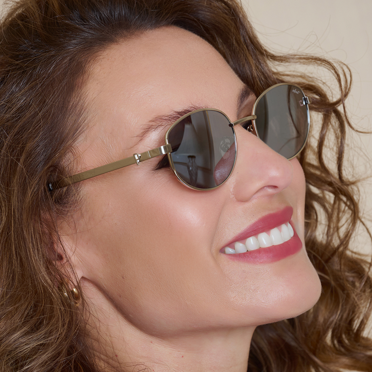 Anglet Plateado Lente Espejada Plomo By Pampita