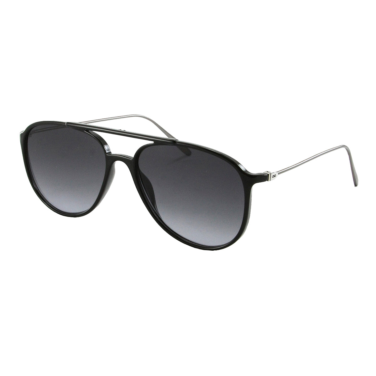 Anteojos De Sol Airplane Negro Brillo Lente Gris Degrade