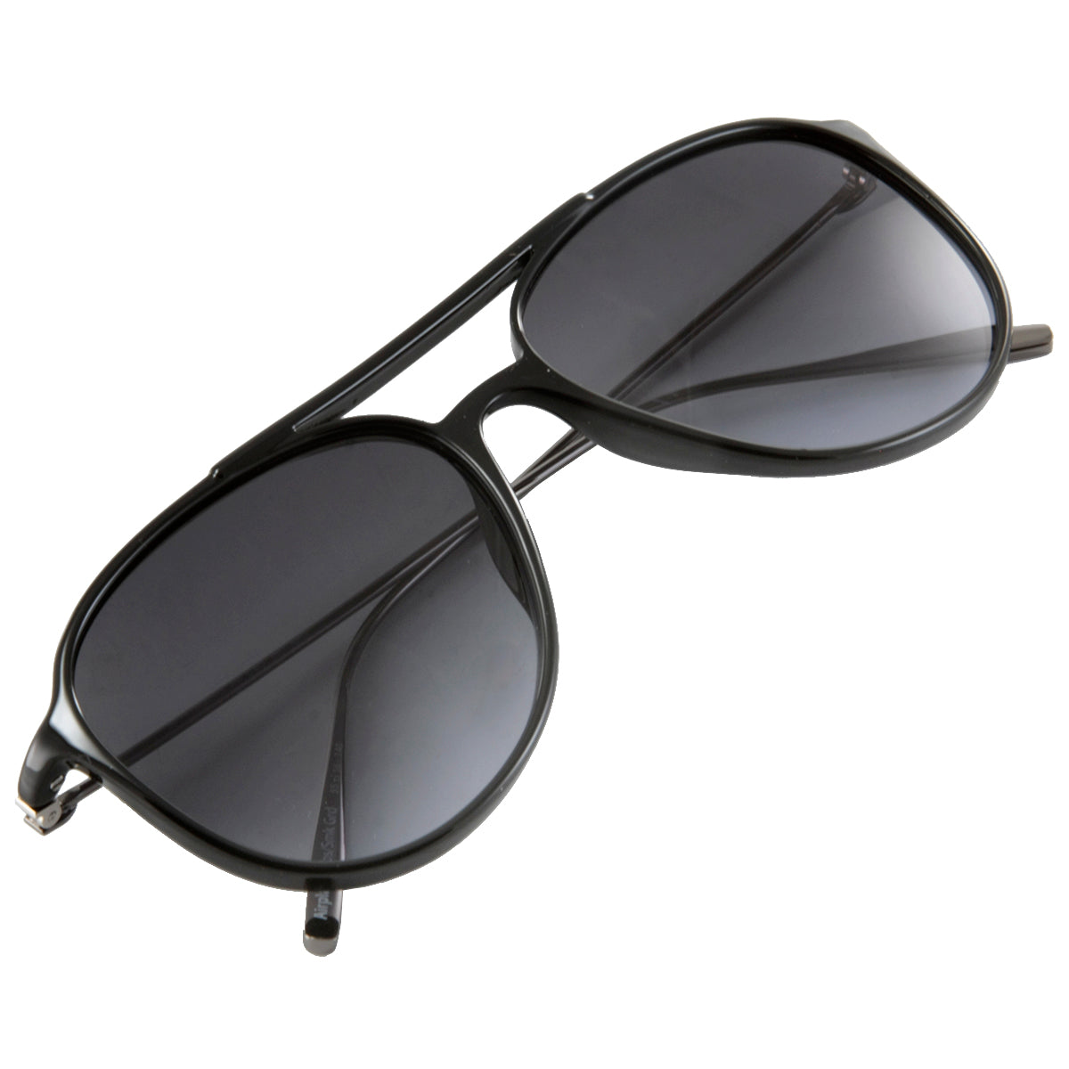 Anteojos De Sol Airplane Negro Brillo Lente Gris Degrade