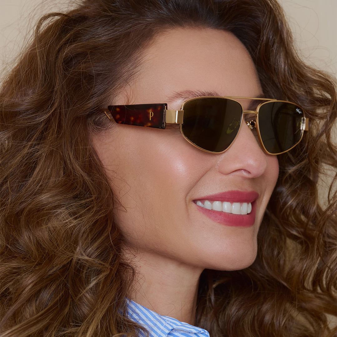 Baku Dorado Lente Verde By Pampita