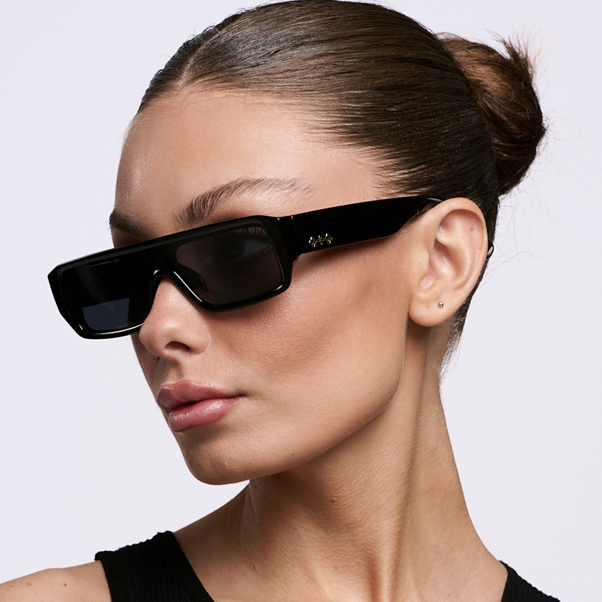 Beijing Negro Brillo Lente Gris