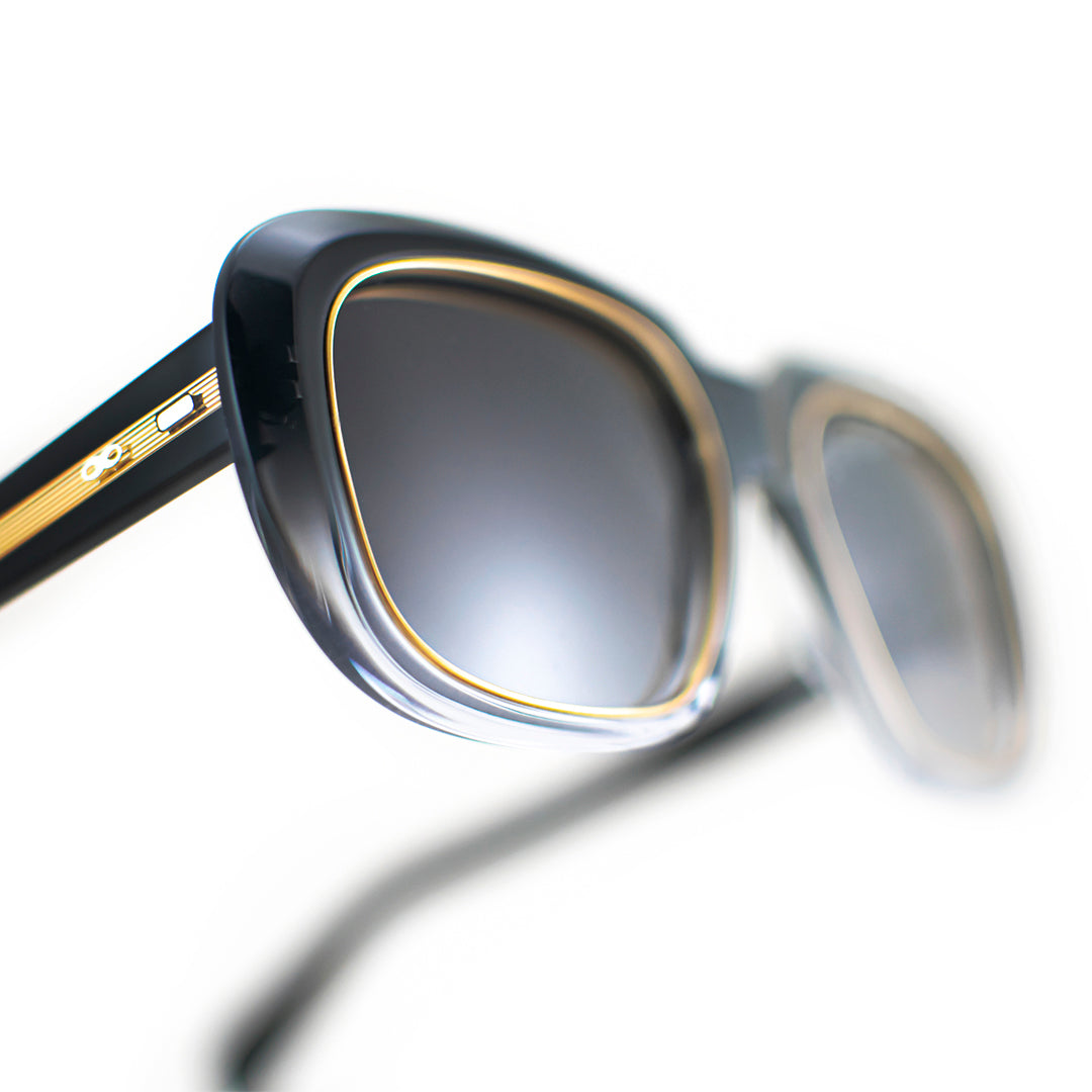 Anteojos De Sol Bombay Premium Series Negro Lente Gris Degrade