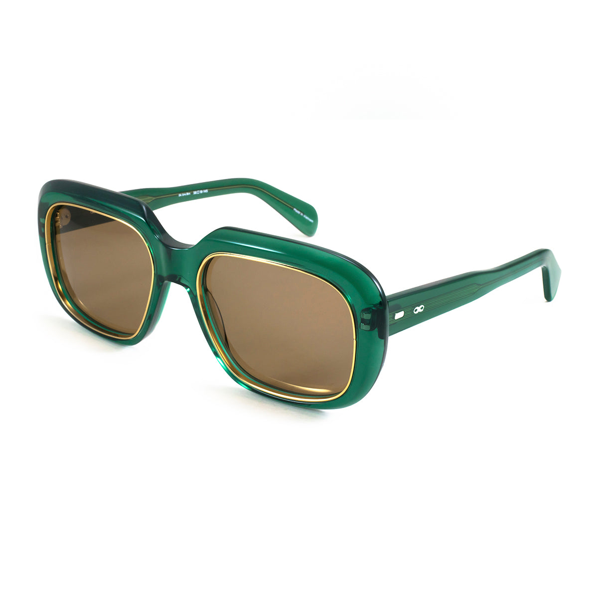 Anteojos De Sol Bombay Premium Series Translucido Verde Lente Marron