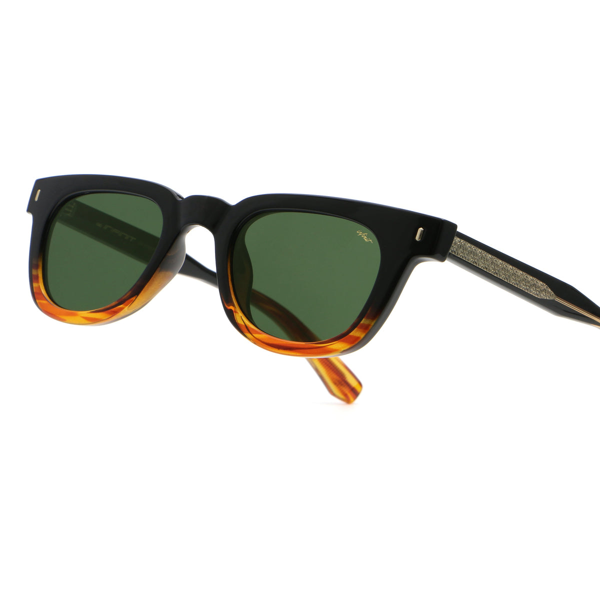 Boston Negro Brillo Carey Lente Verde