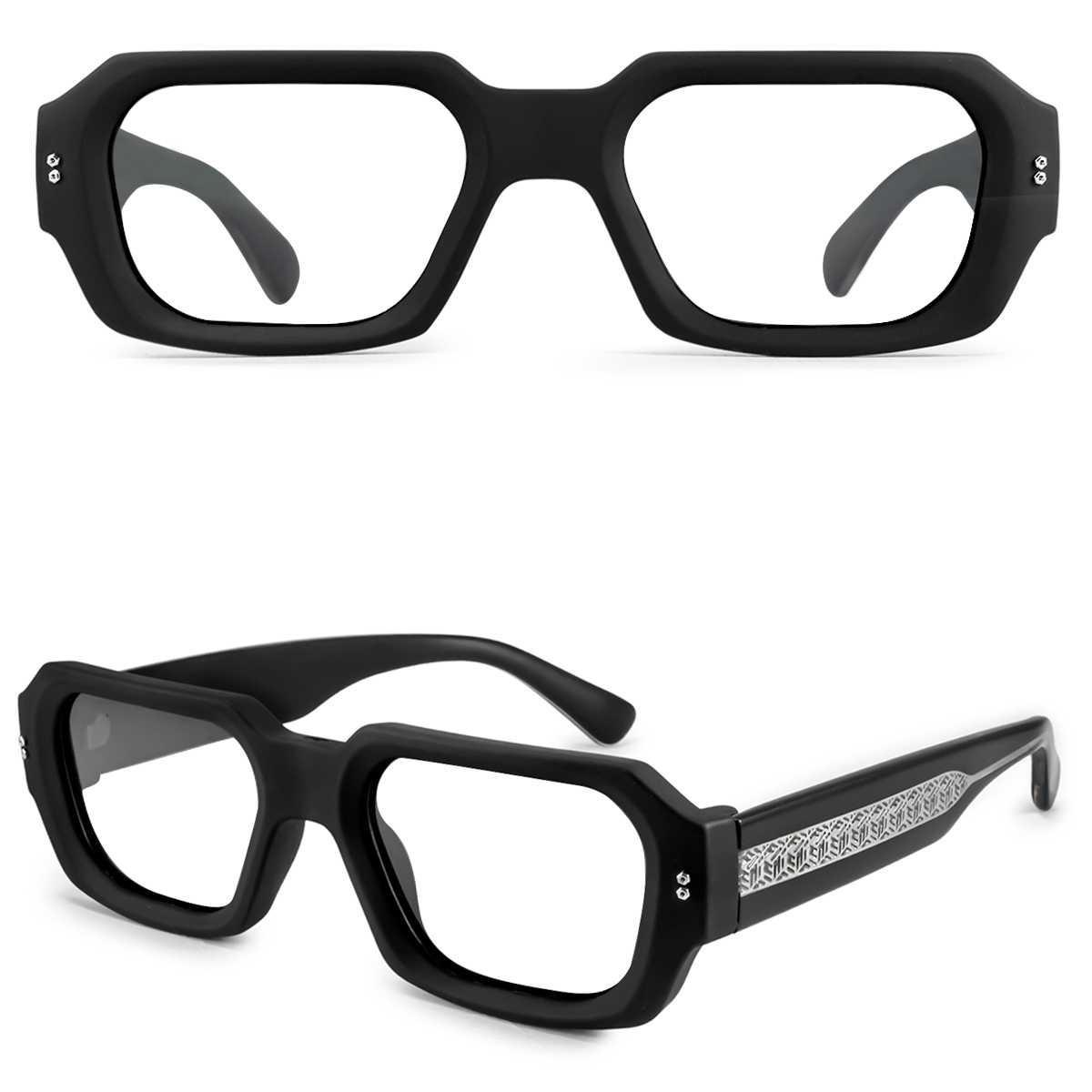 Anteojos Filtro Luz Azul Bronx Negro Mate con Alma Metalica