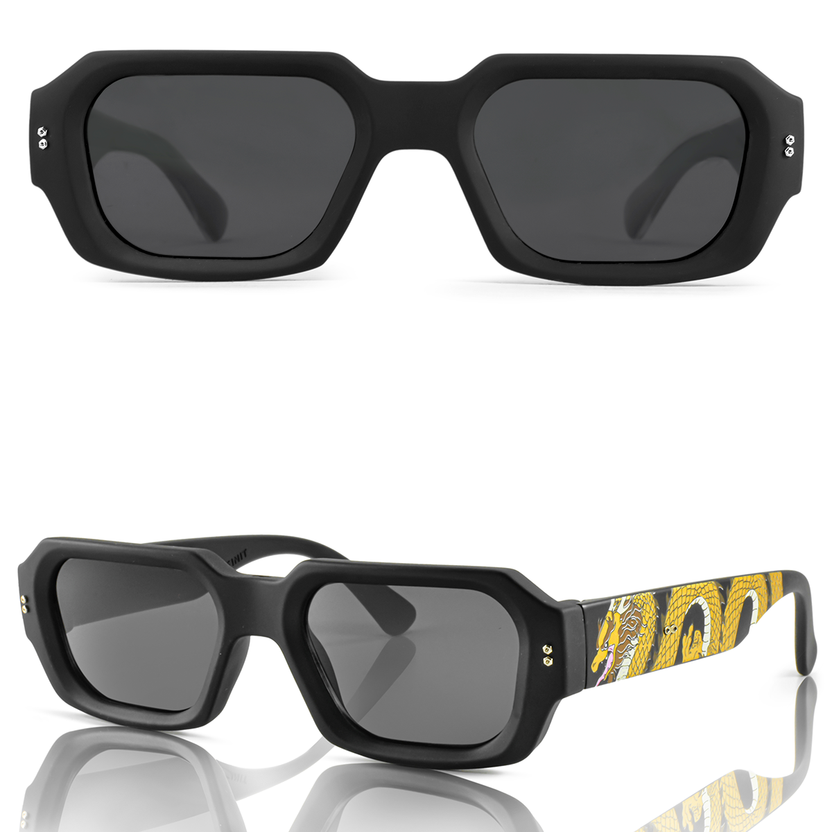 Bronx Dragon Colors Negro Mate Lente Gris