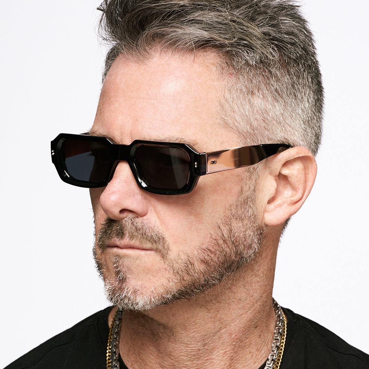 Bronx Metal Negro Lente Gris