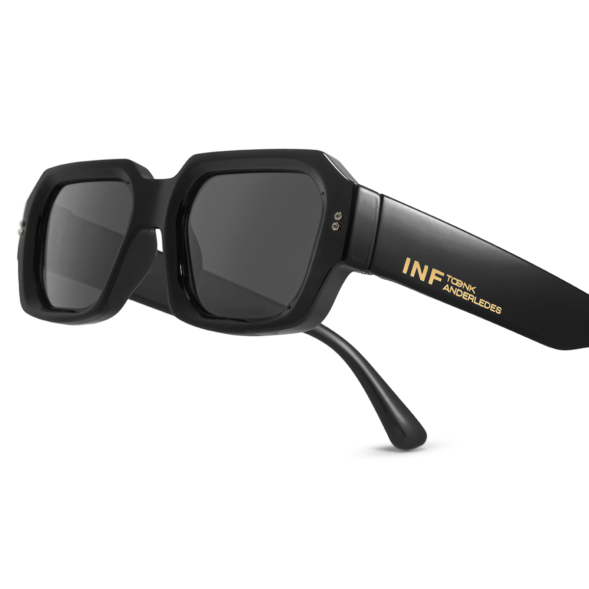 Bronx Negro Brillo Lente Gris