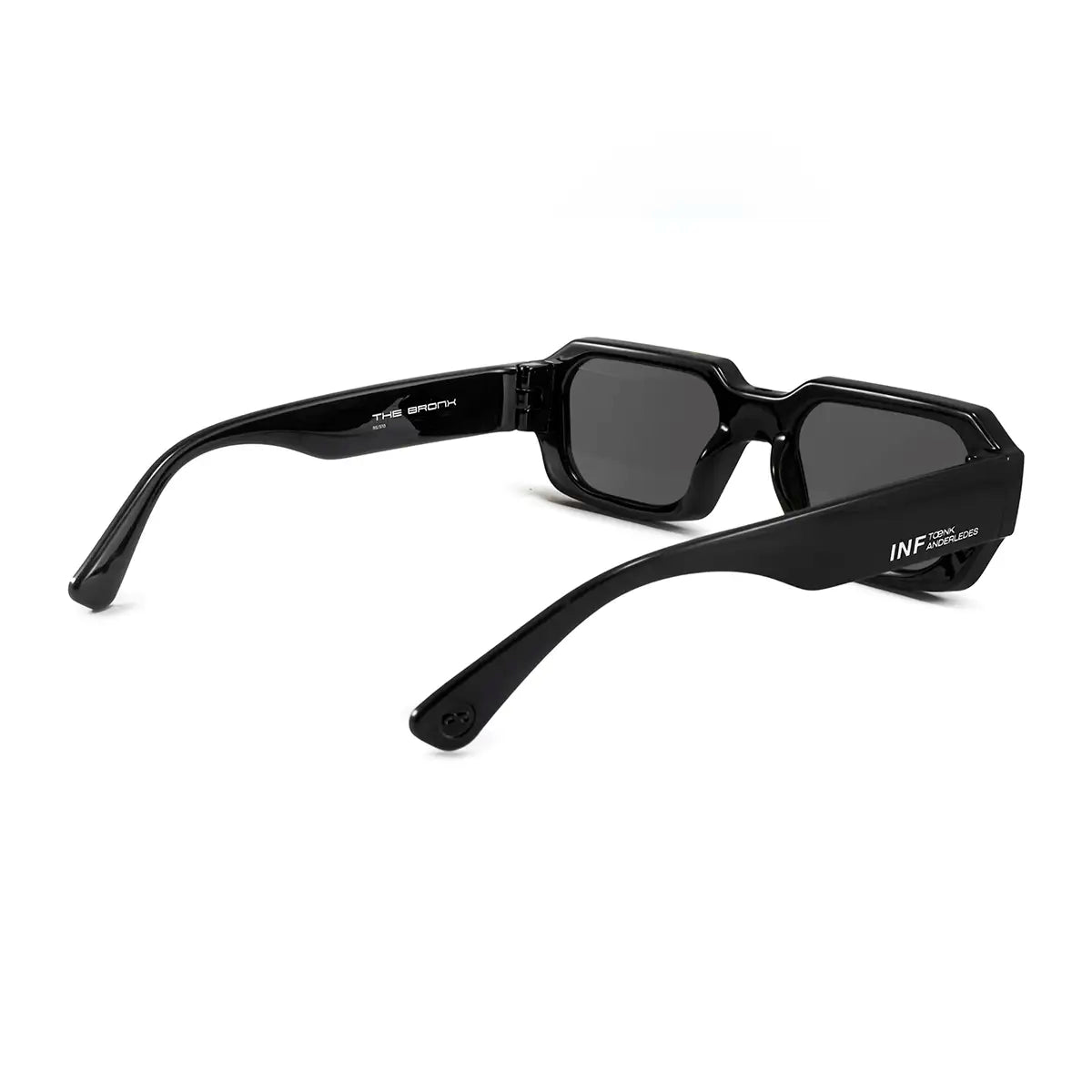 Anteojos De Sol Bronx Premium Series Negro Brillo Lente Gris