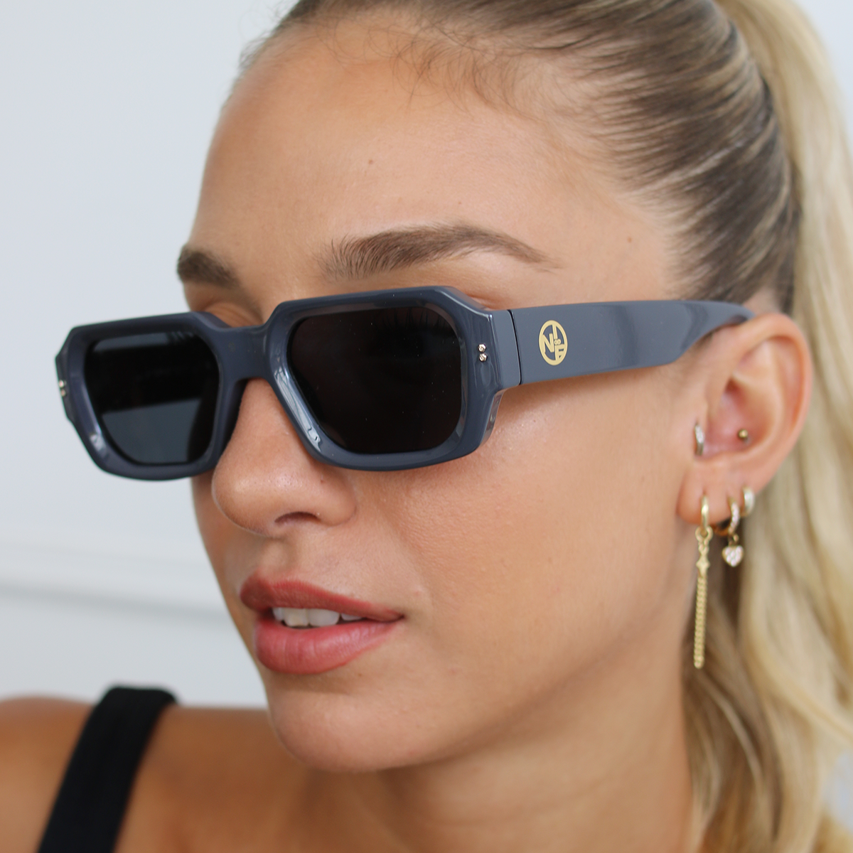 Anteojos De Sol Bronx Premium Series Gris Lente Gris