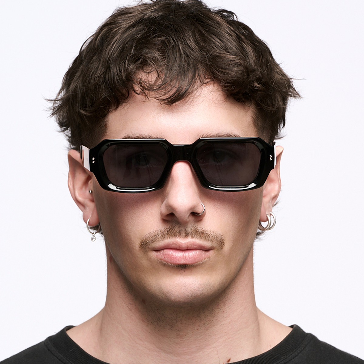 Bronx Metal Negro Lente Gris