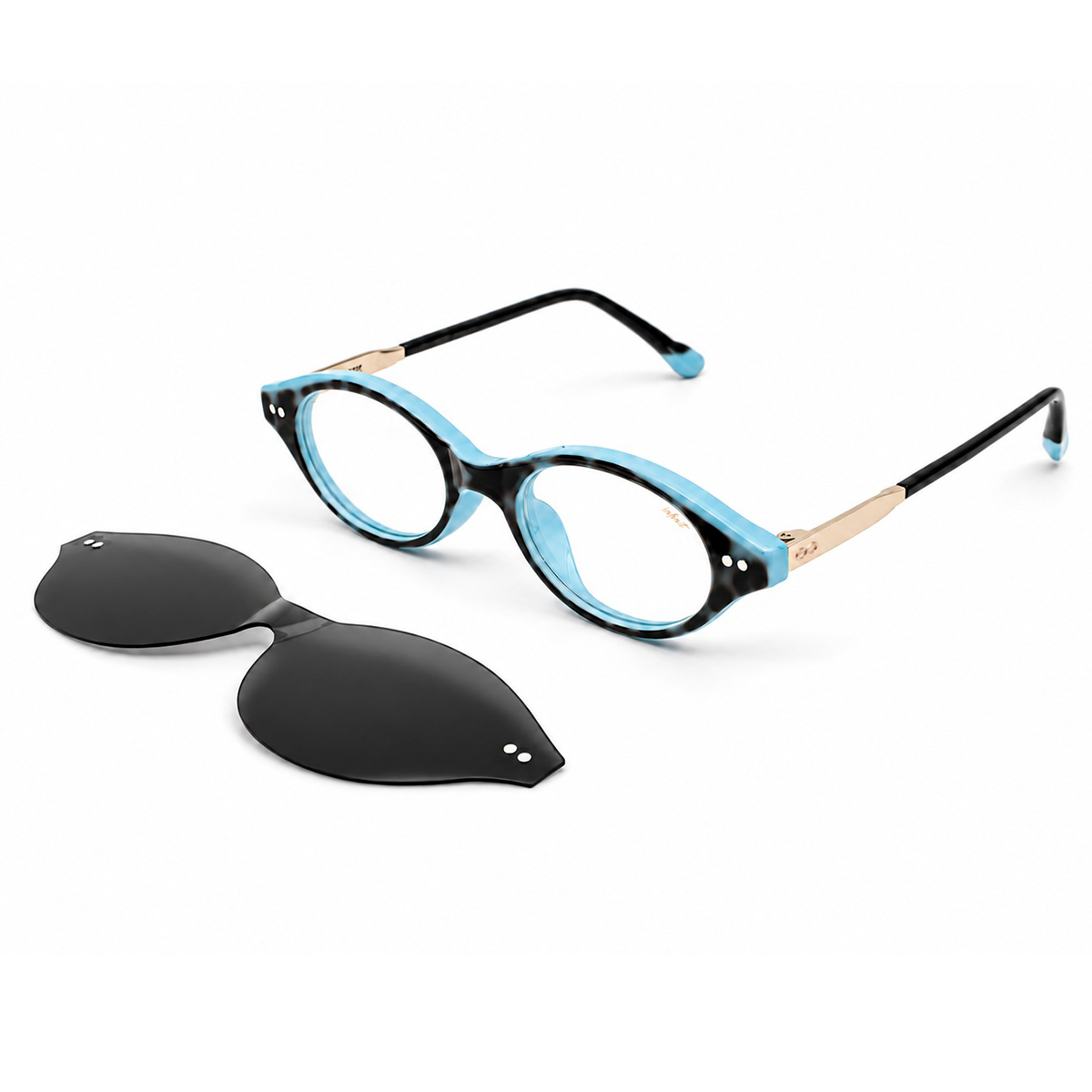 CALI CLIP ON – Filtro de Luz Azul + Clip Solar Gris Polarizado – Carey Acqua