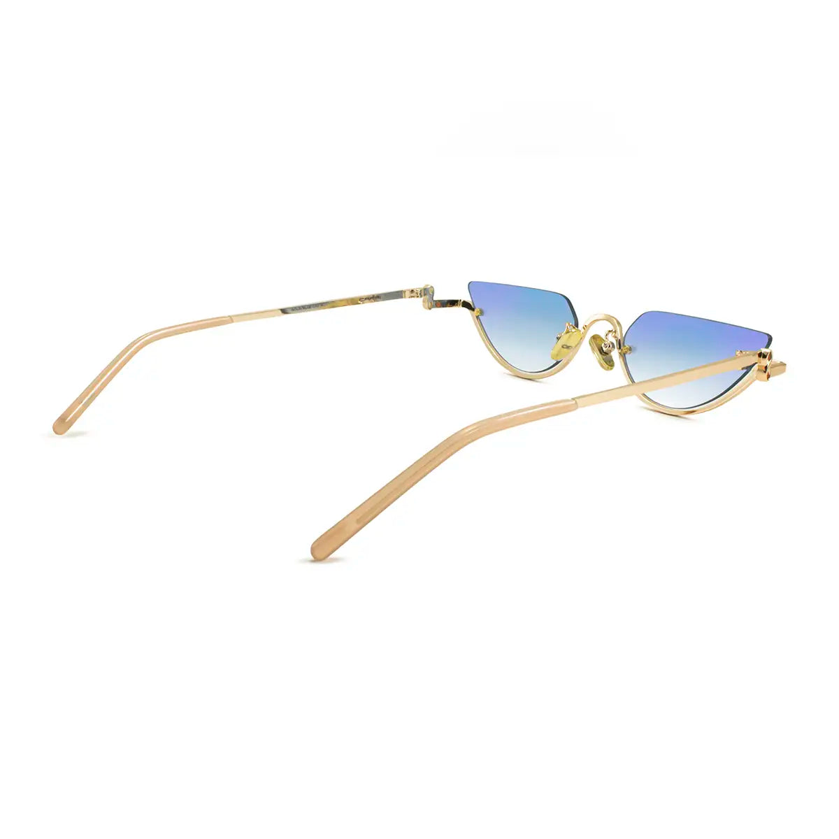Capri Dorado Lente Suave Espejada Azul